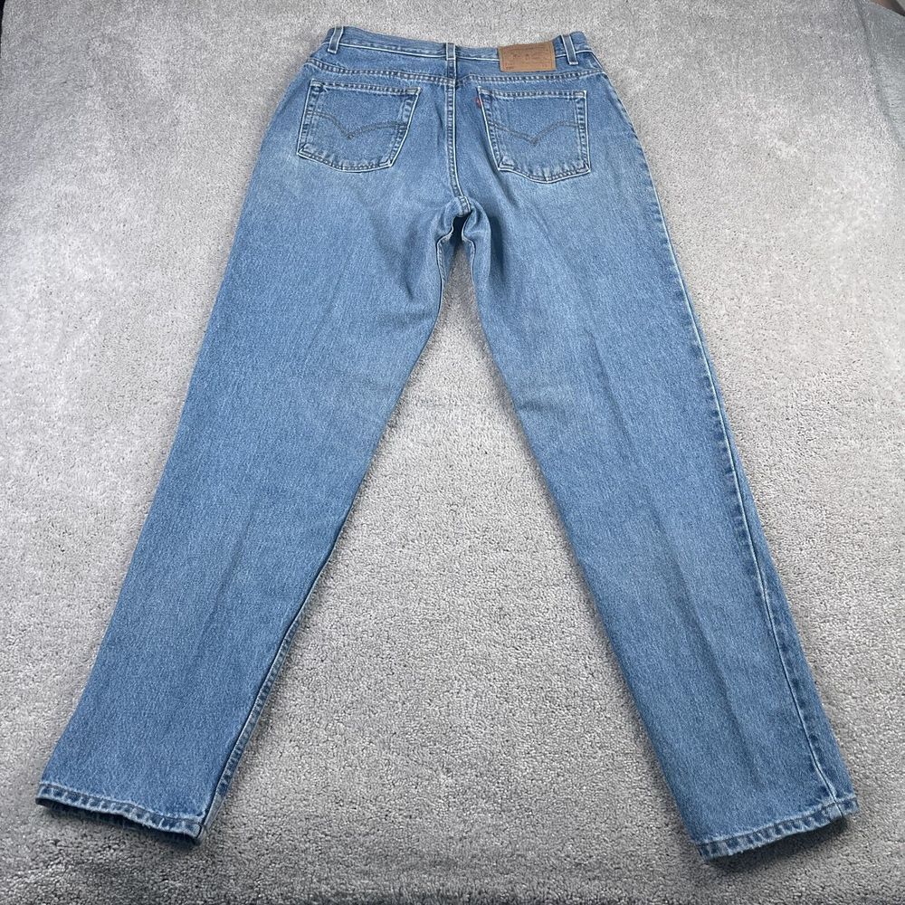 VINTAGE Levis Jeans Womens 14 Long Blue 550 Relaxed Tapered Leg American Denim - Picture 10 of 12